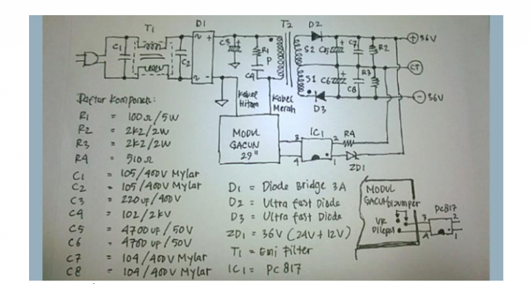 Skema SMPS Gacun : Lengkap Dengan Cara Membuatnya